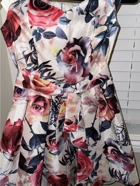 Ya Ya Club Floral High-Low Dress in Pink, Purple, Blue, Cream